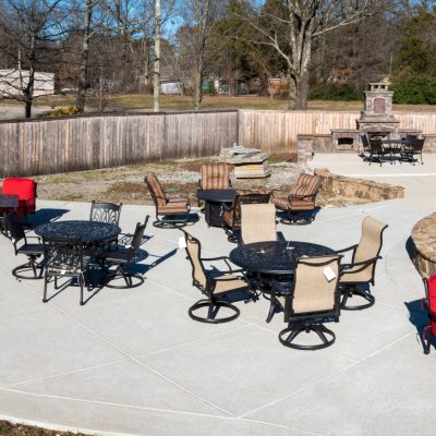 Range of outdoor chairs displayed at store in Collierville, Memphis TN